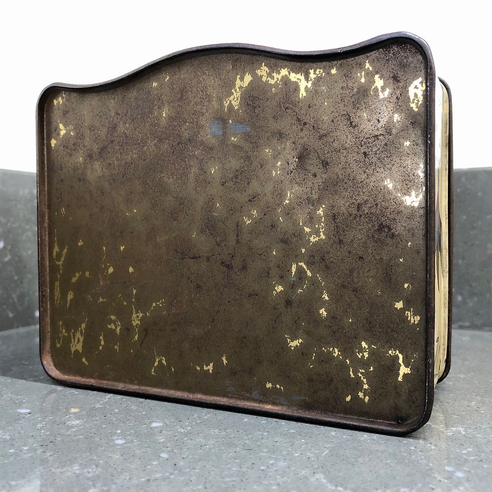 Thumbnail: VINTAGE TIN WITH EMBOSSED FLYING DUCKS
