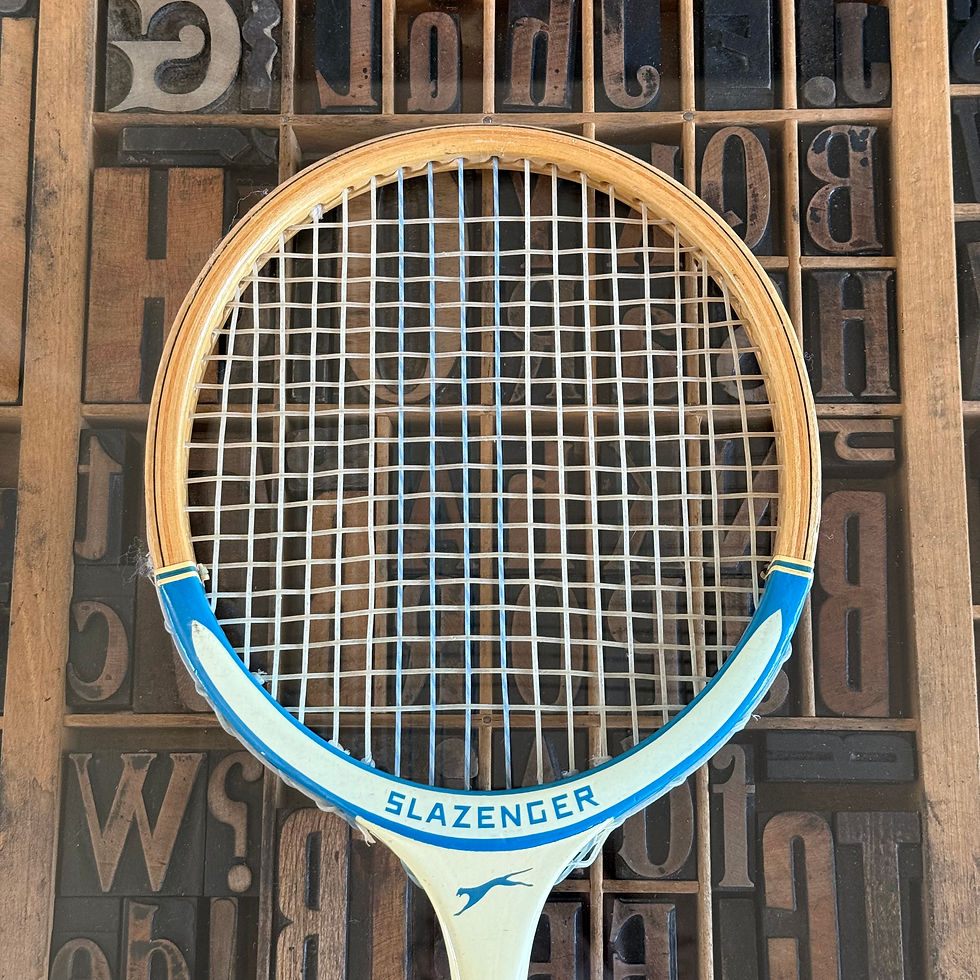 Thumbnail: Vintage wooden Slazenger Meteor squash racket