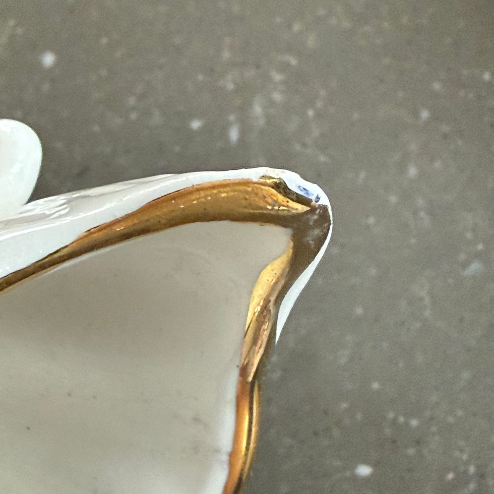 Thumbnail: Vintage Midcentury SICAS mantle vase featuring gold leaf deer