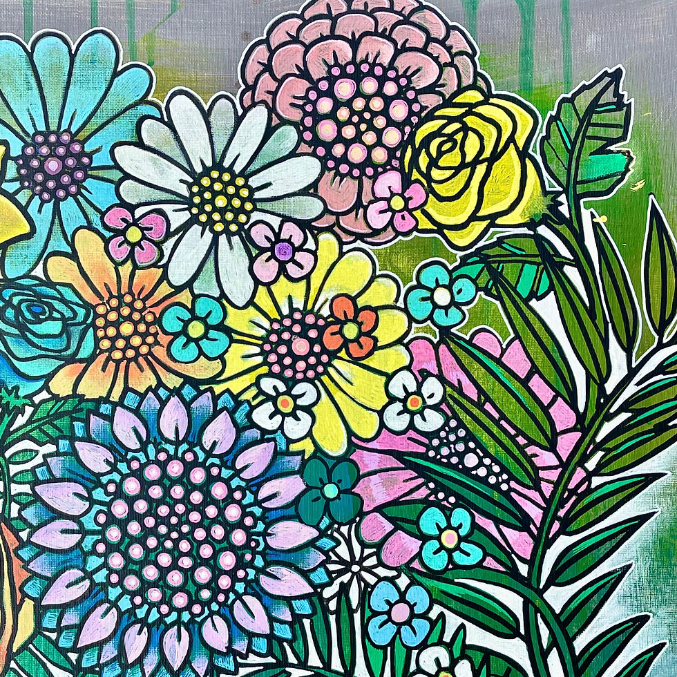 Thumbnail: Original acrylic & pen art on A1 canvas panel