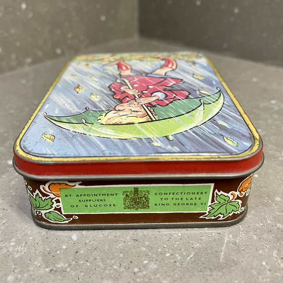 Thumbnail: VINTAGE EDWARD SHARP TIN. BOY WITH UMBRELLA