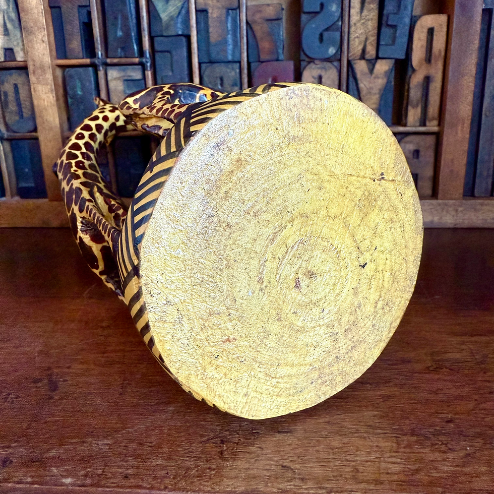 Thumbnail: Vintage hand carved African giraffes 