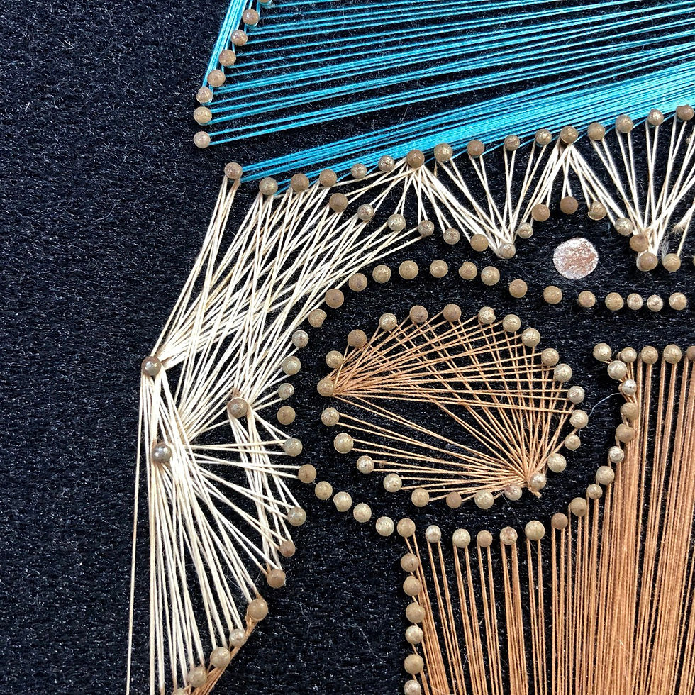 Thumbnail: Vintage Wellington Womble handmade pin string art