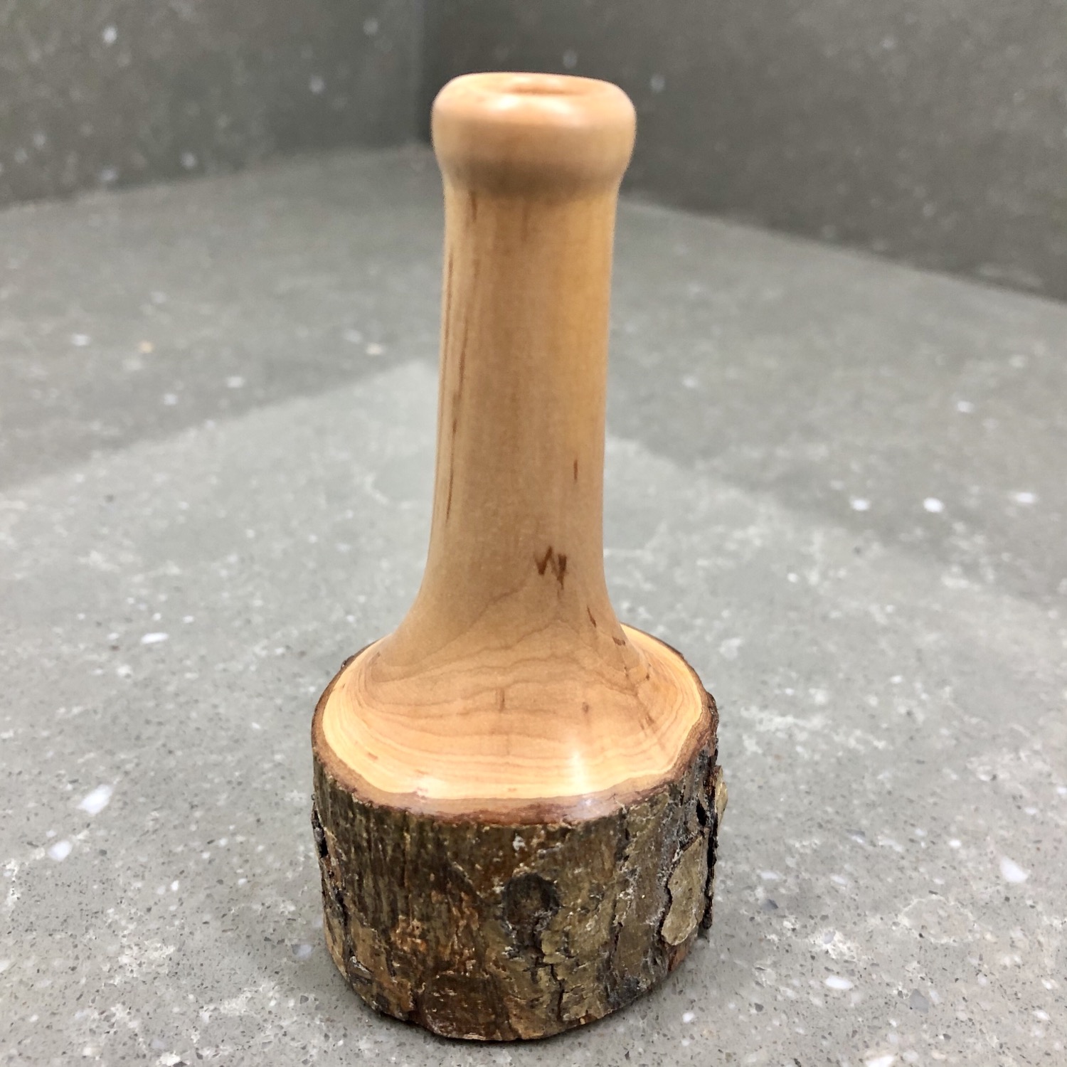 Thumbnail: MINIATURE HANDMADE WOODEN VASE