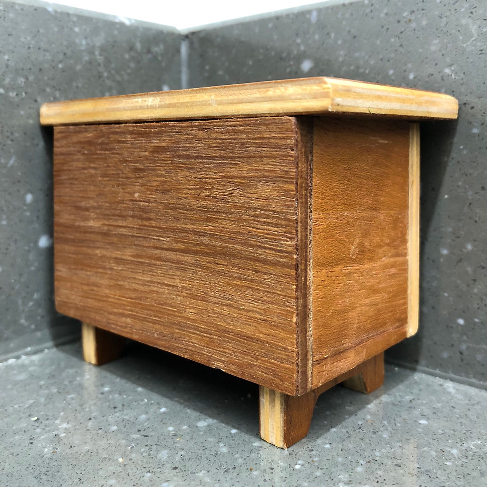 Thumbnail: VINTAGE 1960s HANDMADE DOLLSHOUSE DRAWERS