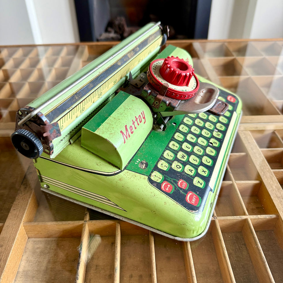 Thumbnail: Vintage Mettoy tinplate toy typewriter