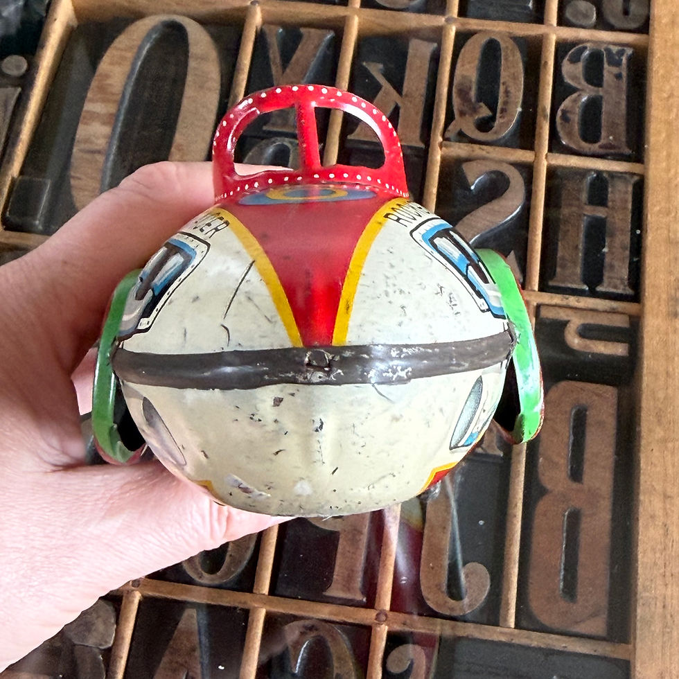 Thumbnail: Vintage tinplate Number 6 rocker racer