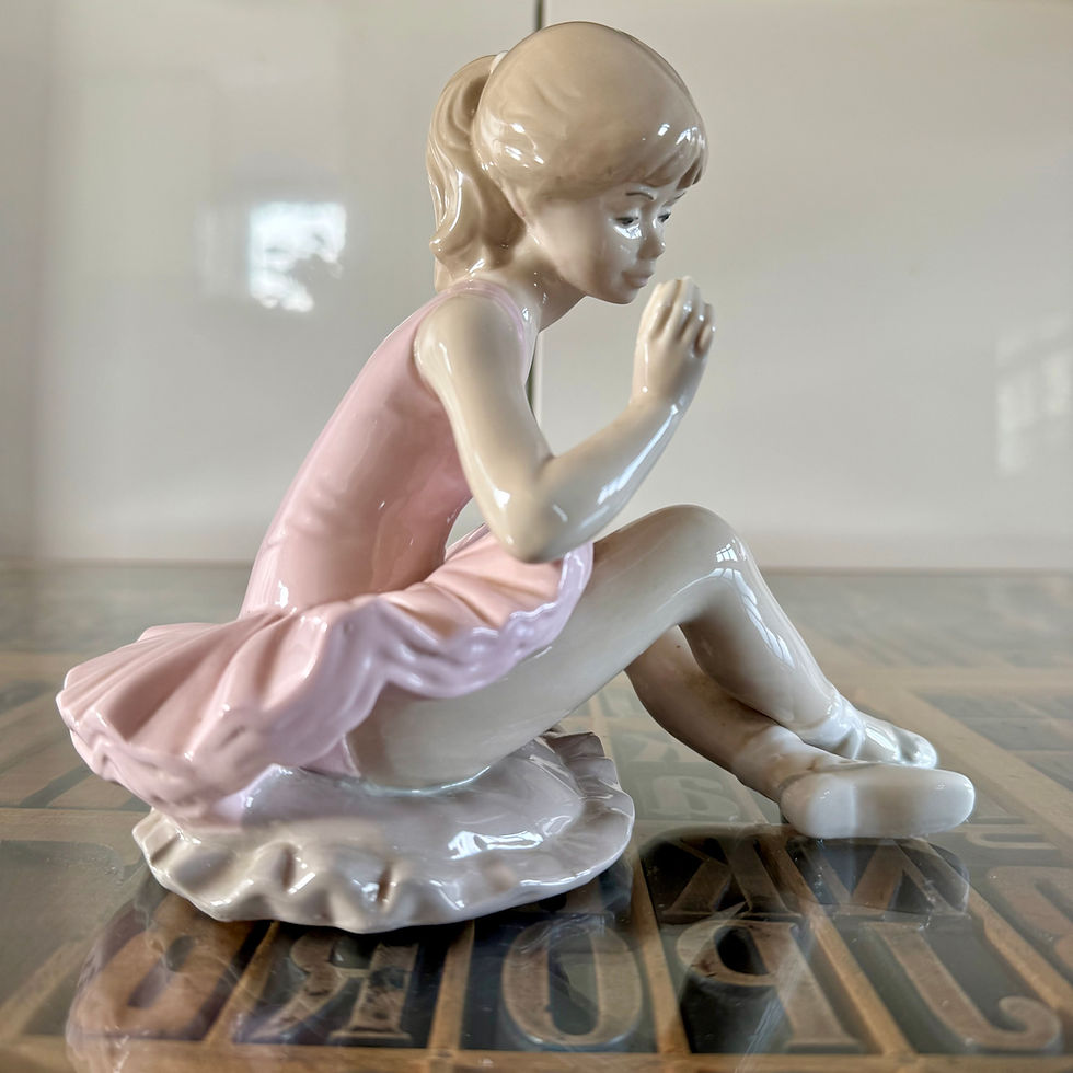 Thumbnail: Large vintage D’Avila porcelain ballerina figurine