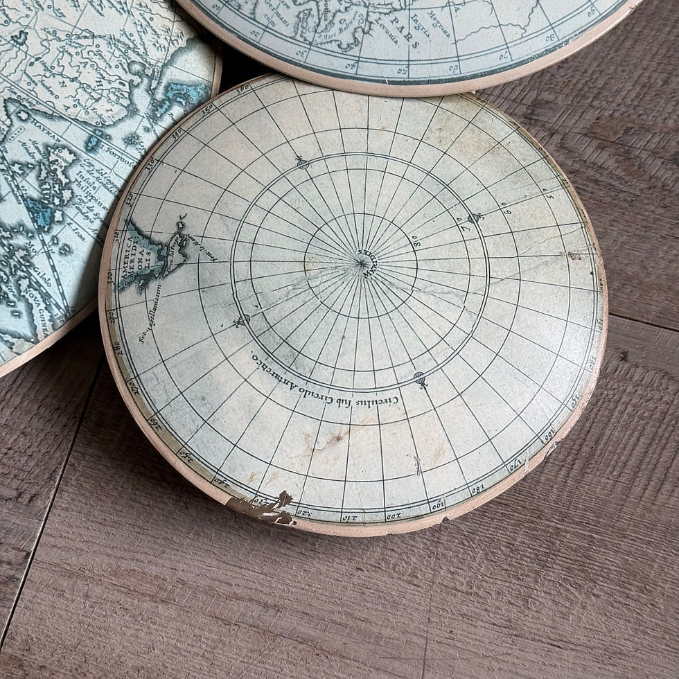 Thumbnail: Large vintage metal globe, map