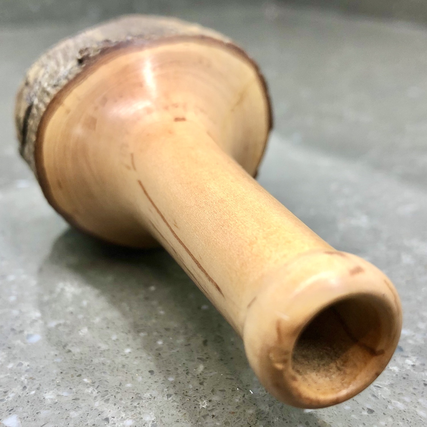 Thumbnail: MINIATURE HANDMADE WOODEN VASE