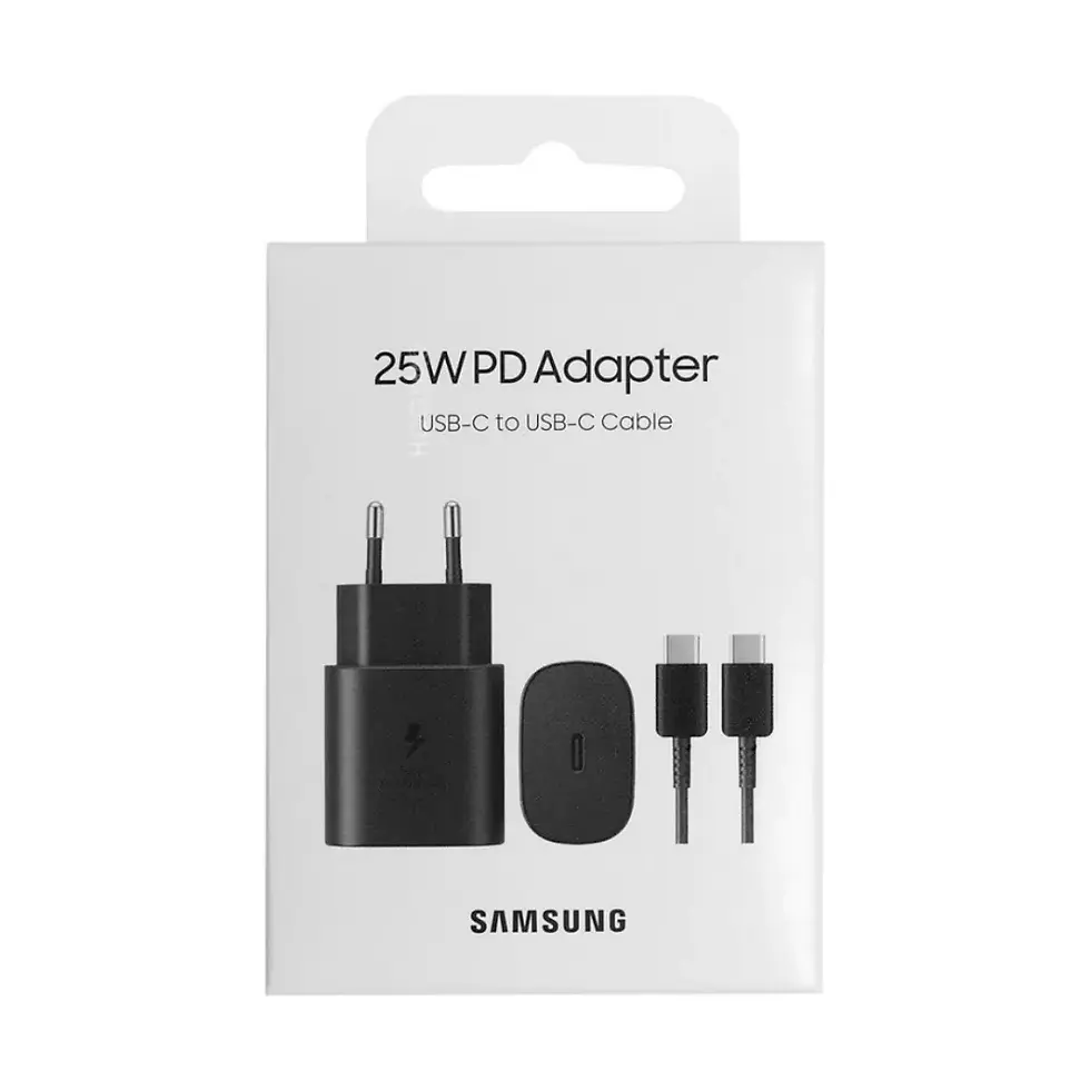 Miniature : Chargeur Secteur Type-C Samsung EP-TA800XBEGWW PD 25W Wall Rapide avec Câble Typ