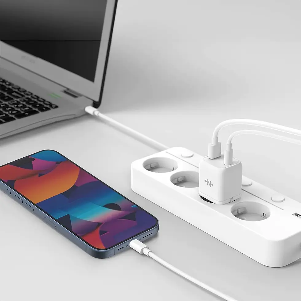Miniature : Chargeur Secteur GaN Multi CONNECT MC-CBDAC33W Charge Rapide 33W (USB + Type-C)