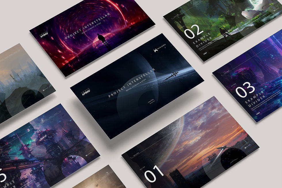 Investor presentation—data meets cinematic storytelling.