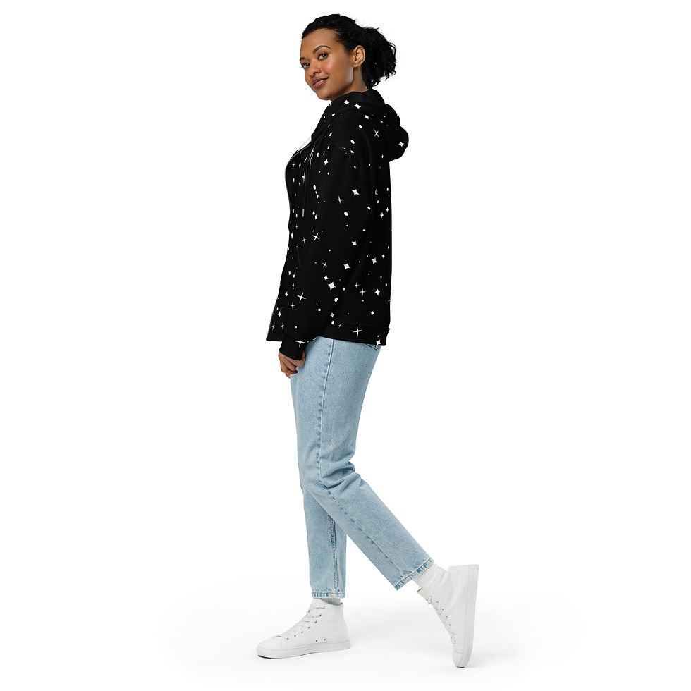 Thumbnail: Star gazer unisex zip hoodie