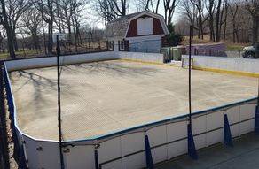 Ice rink in backyard