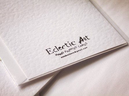 Hand painted cards from Eclectic Art