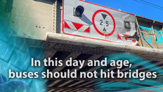 Buses strike bridges too