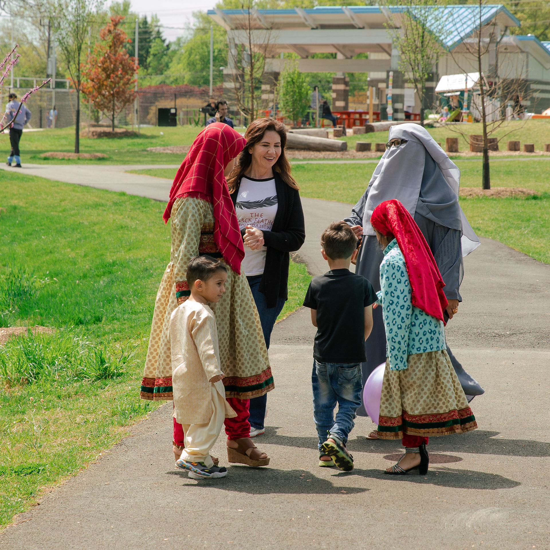 The Black Feather Foundation CEO Patti Katter meeting with Afghan Refugee Families