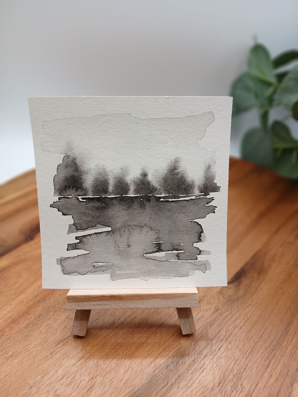 Thumbnail: Original Piece: Tiny Landscape, Grey Grove