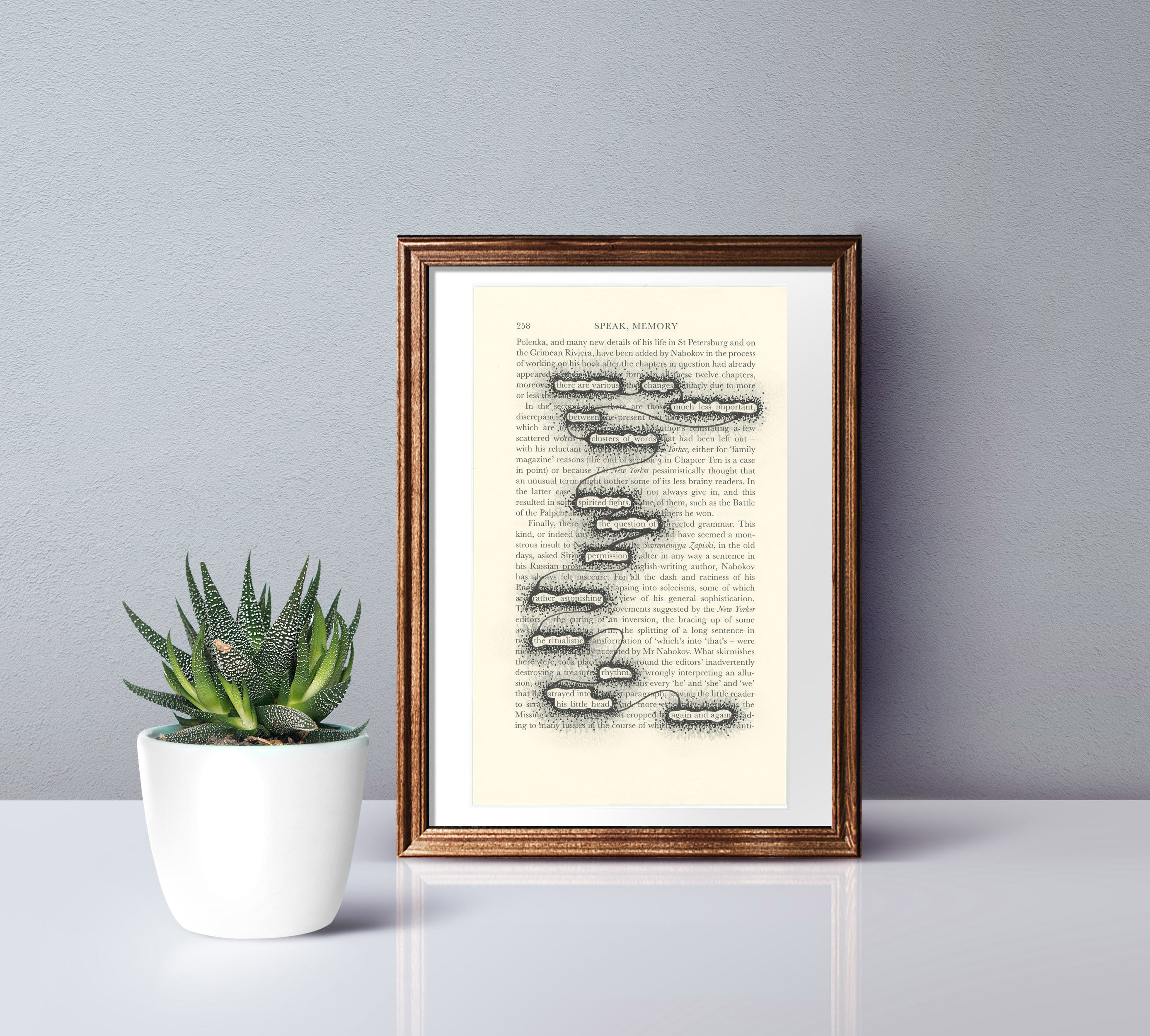 Original Book Art - Found Poetry - various changes