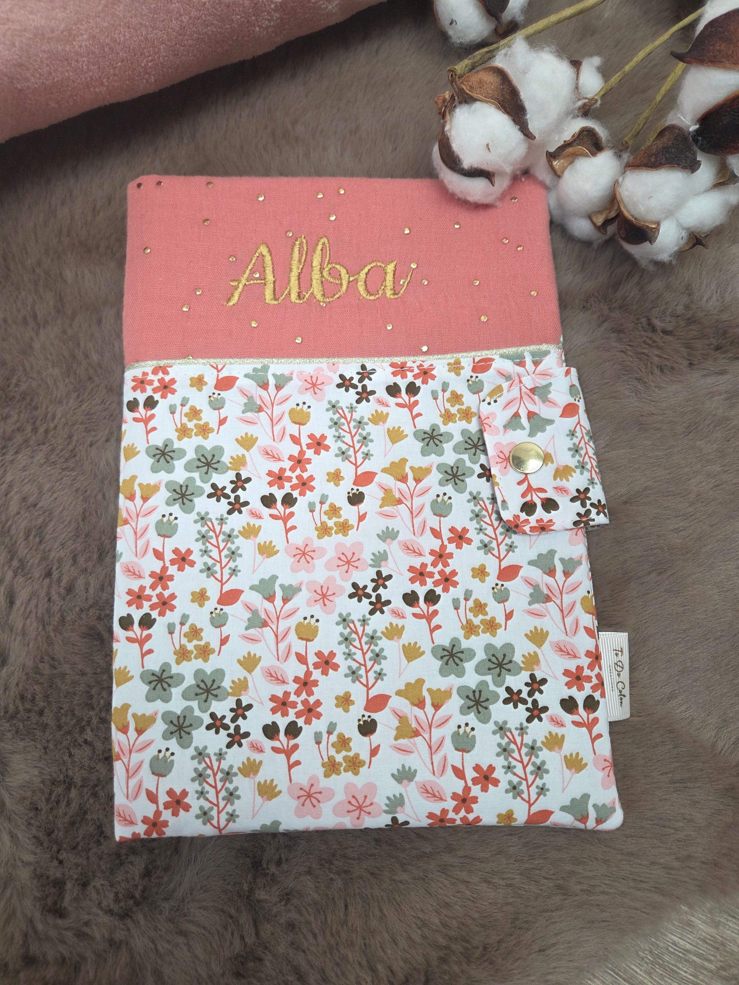 protège carnet de santé "Fleurs D'automne"