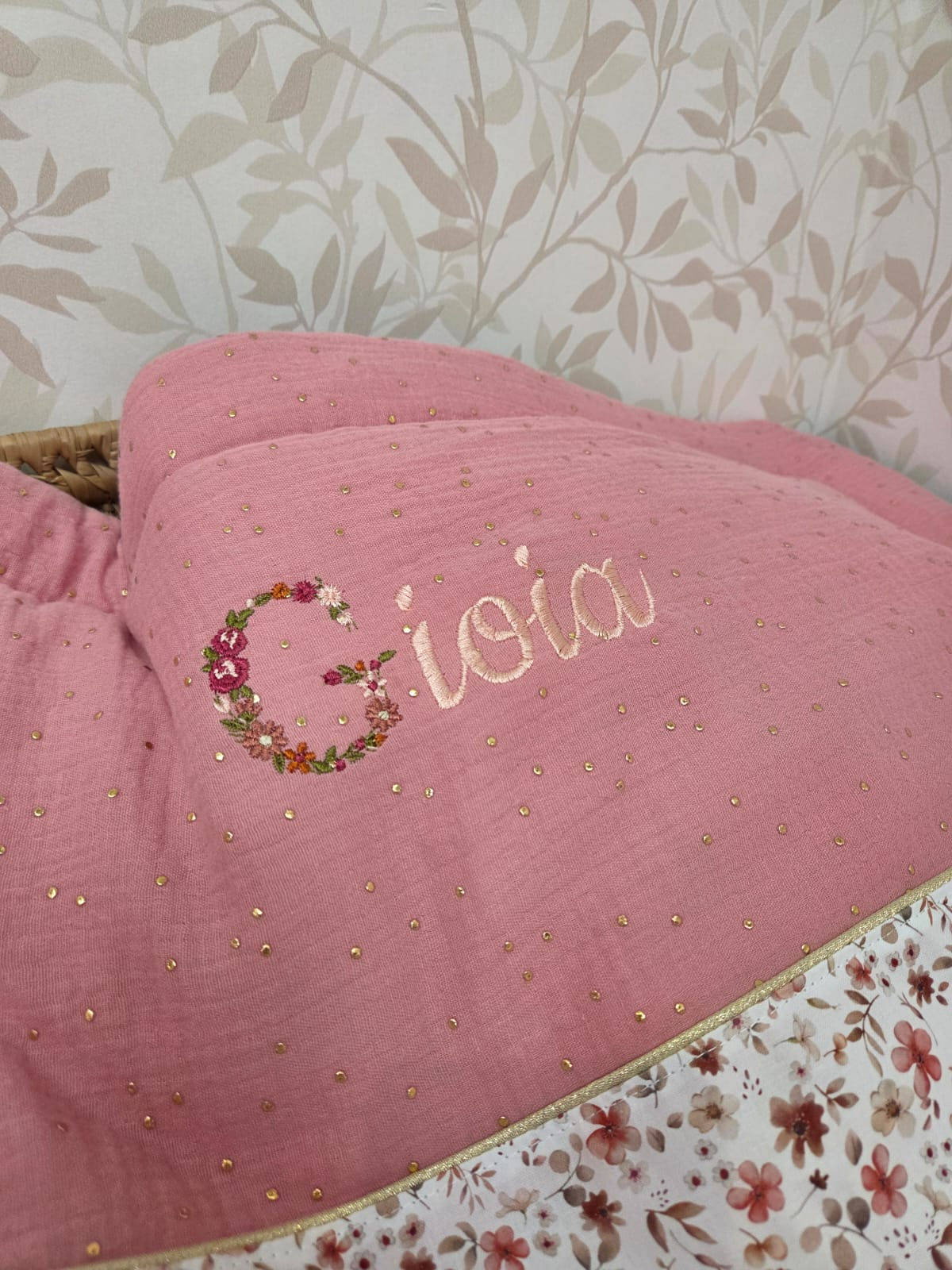 couverture personnalisée bébé floral