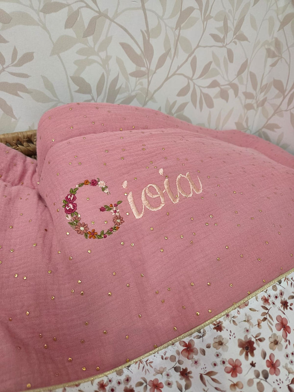 couverture personnalisée bébé floral