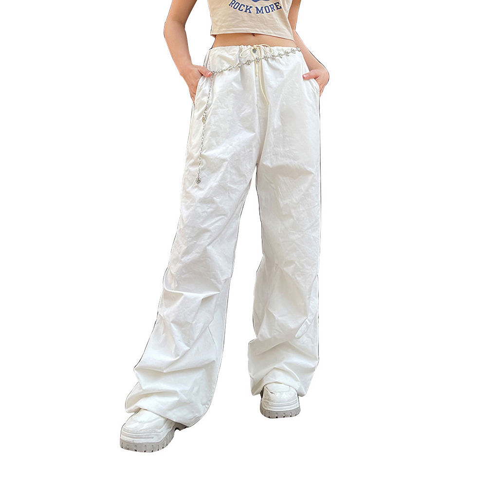 Miniaturbild: Low-Waist Workwear Casual Pants