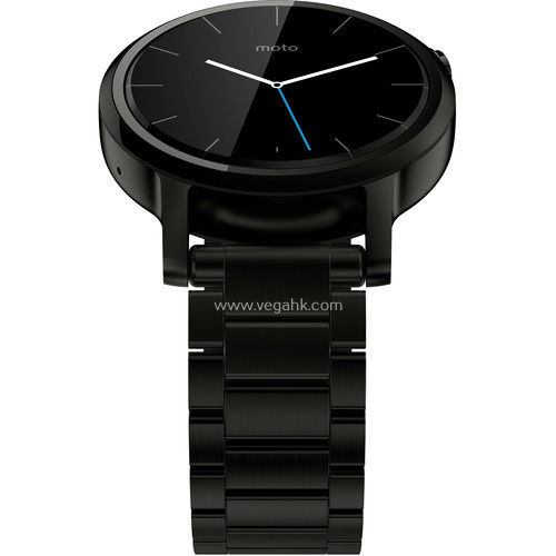 Thumbnail: Moto 2nd Gen Moto 360 42mm Men's Smartwatch (Black, Black Metal Band)