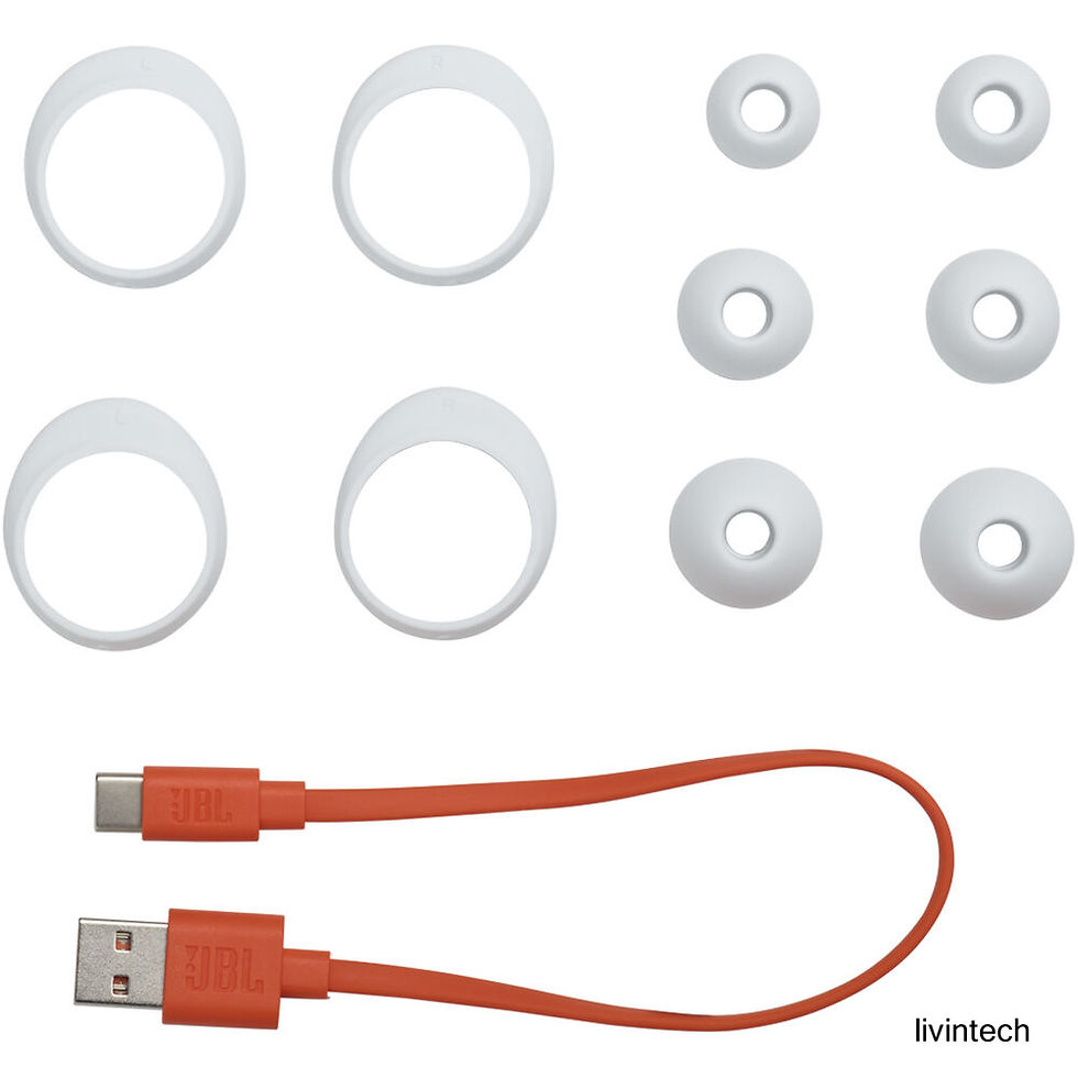 Thumbnail: JBL LIVE FREE NC+ TWS NC True Wireless In-Ear Headphones (White)