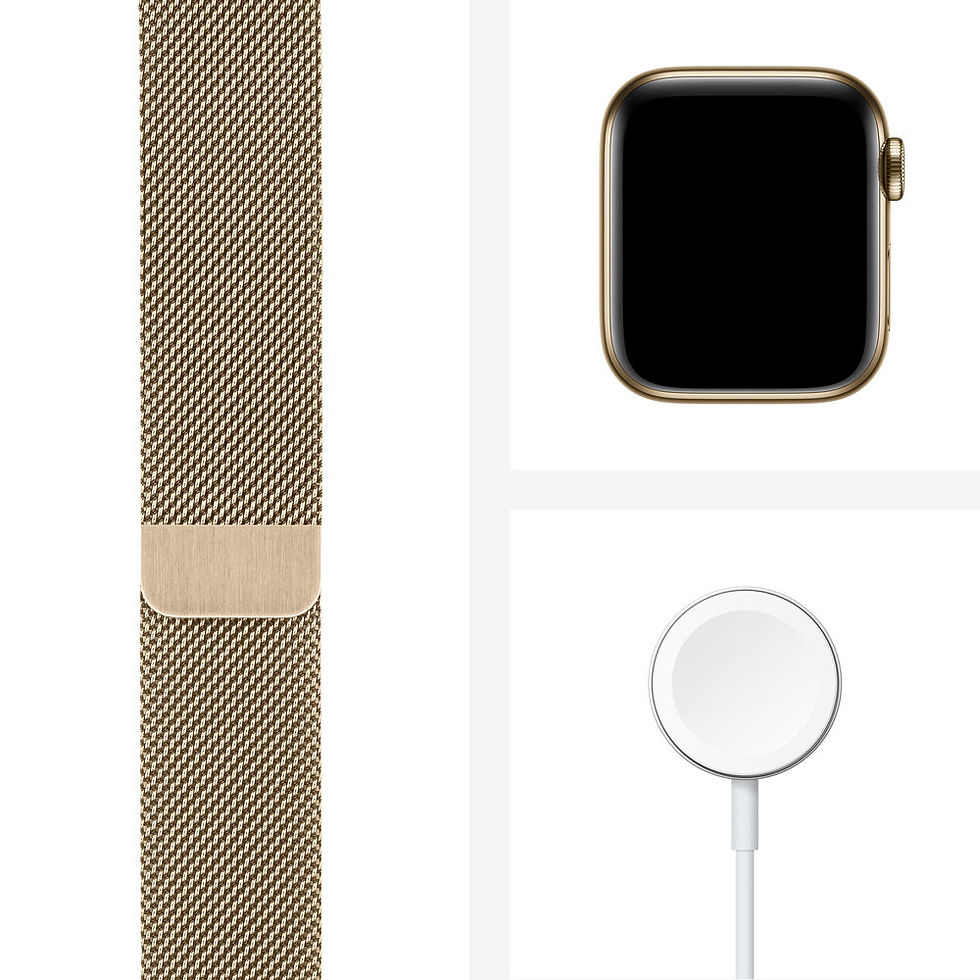 Thumbnail: Apple Watch Series 6 (GPS + Cellular, 40mm, SS, Gold Milanese Loop)