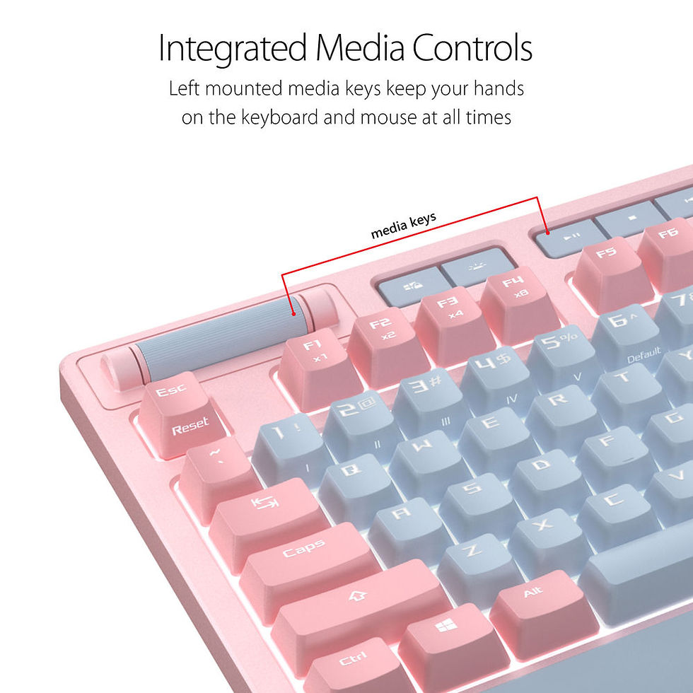 Thumbnail: ASUS Republic of Gamers Strix Flare Backlit Mechanical Keyboard (PINK)