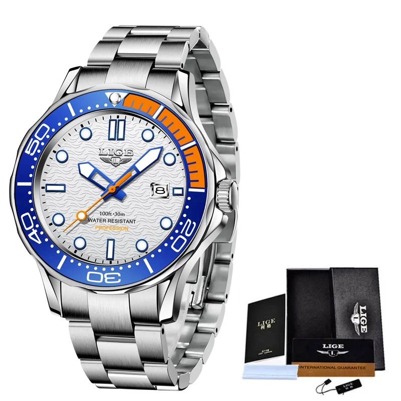 Thumbnail: IGE Luxury Men Watch Diver Watch For Men Waterproof