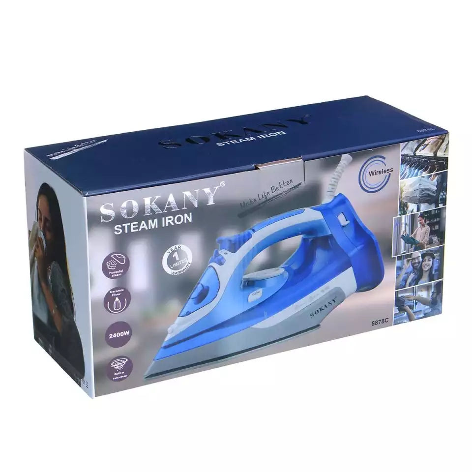 Thumbnail: SOKANY 8878C Cordless Electric Steam Iron 2400W Electric Irons 