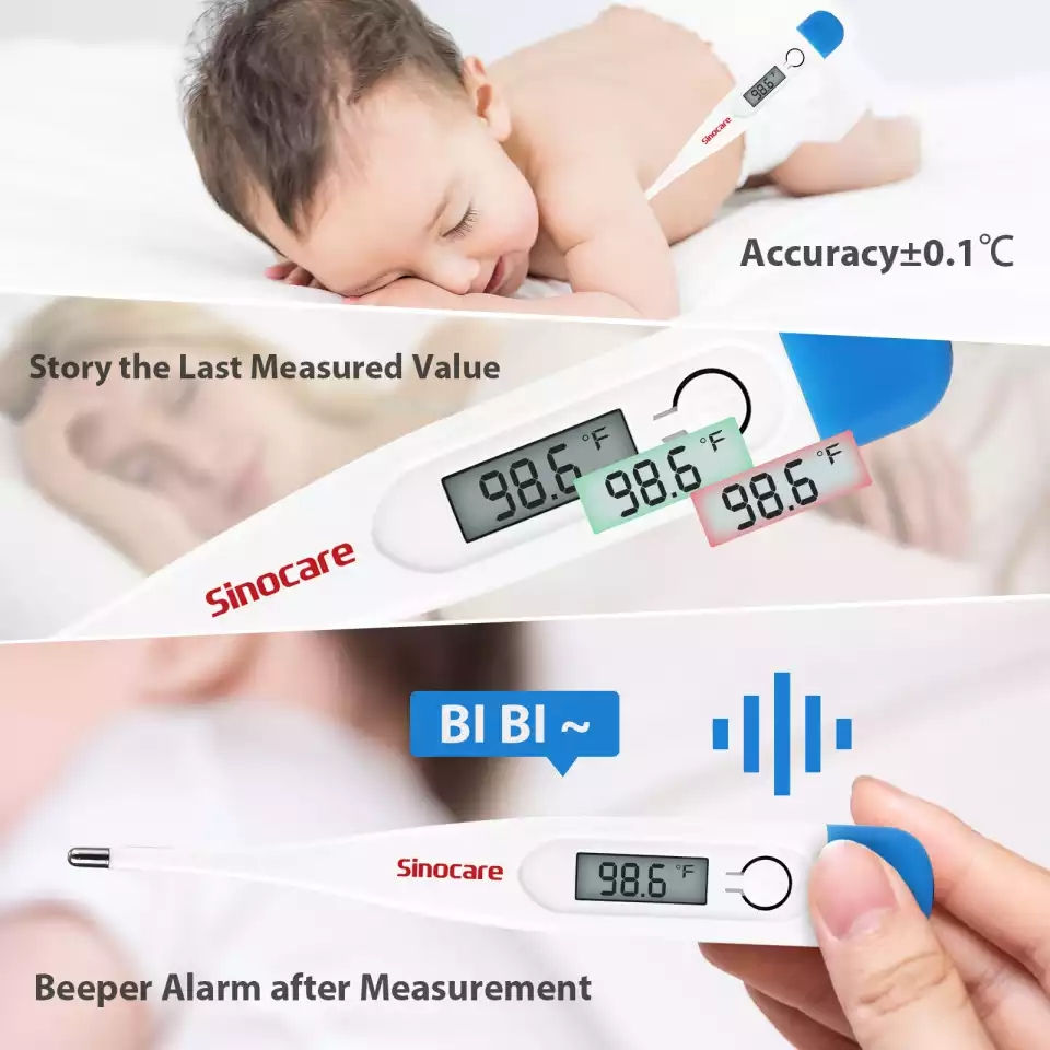 Thumbnail: Sinocare 3PCS/6PCS Digital Thermometer for Fever tempeture test 