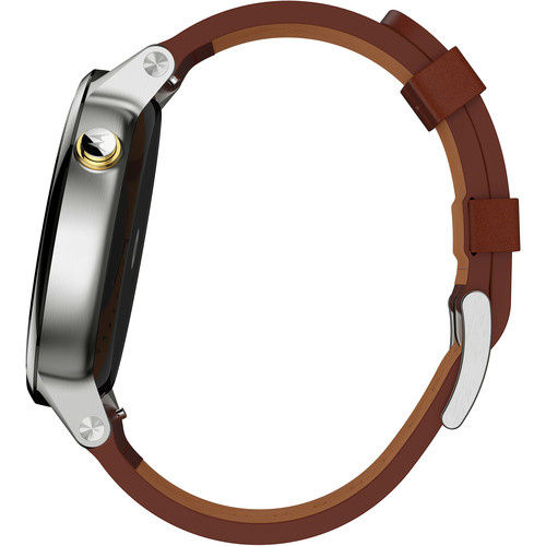 Thumbnail: Moto 2nd Gen Moto 360 46mm Men's Smartwatch (Silver, Cognac Leather Band)