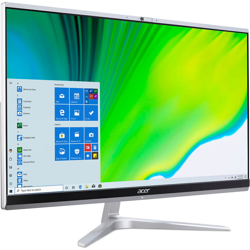 Thumbnail: Acer 23.8" Aspire C24 Multi-Touch All-in-One Desktop Computer (Silver)