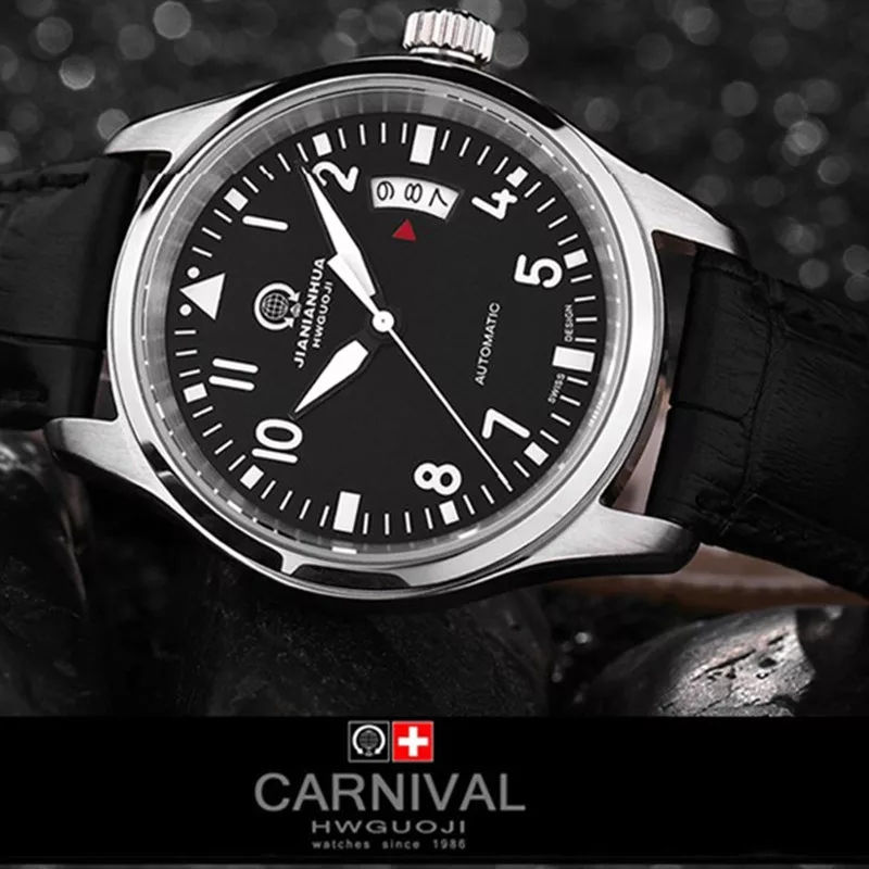 Thumbnail: Carnival Brand Military Watch Men Luxury Fashion Luminous Waterproof