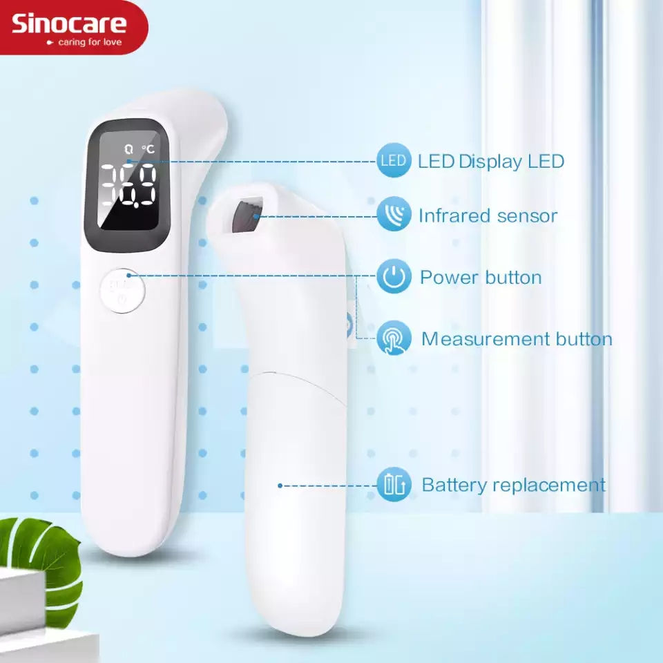 Thumbnail: Sinocare New Medical Household Infrared Fever Thermometer Measurement Forehead