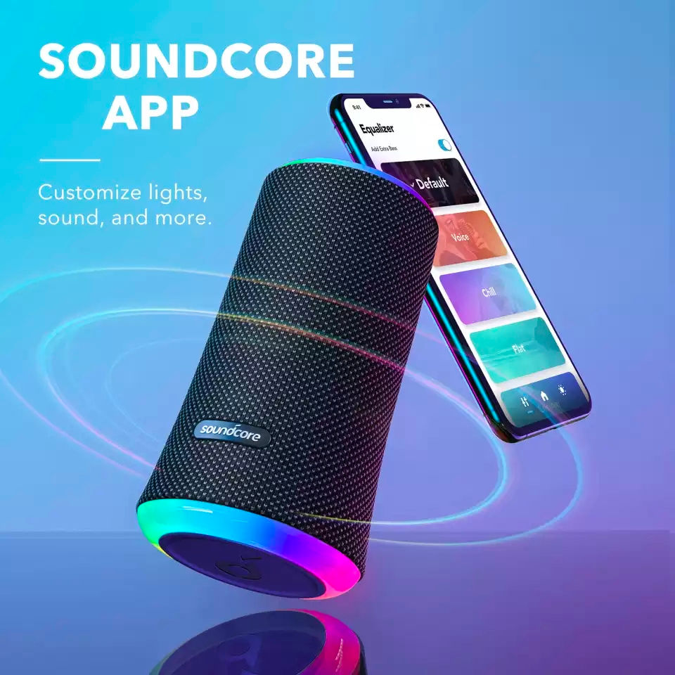 Thumbnail: Anker Soundcore Flare 2 Bluetooth Speaker, with IPX7 Waterproof Protection 