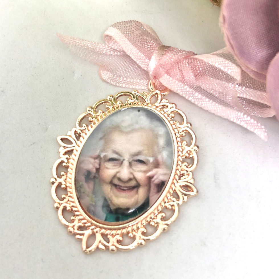 ELLIE ROSE - Oval Bridal Bouquet Memory Charm