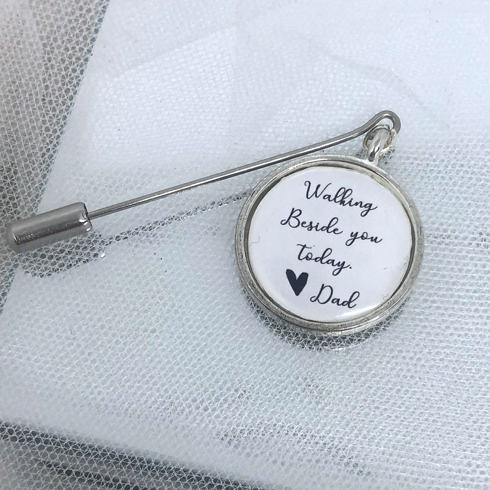 DAVID - Silver Memory Charm Lapel Pin Boutonnière