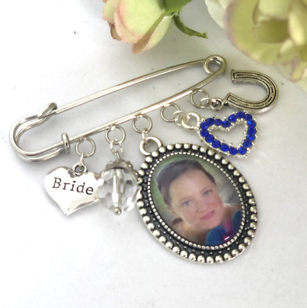 KAREN PIN - Antique Silver Memory Charm Pin Set