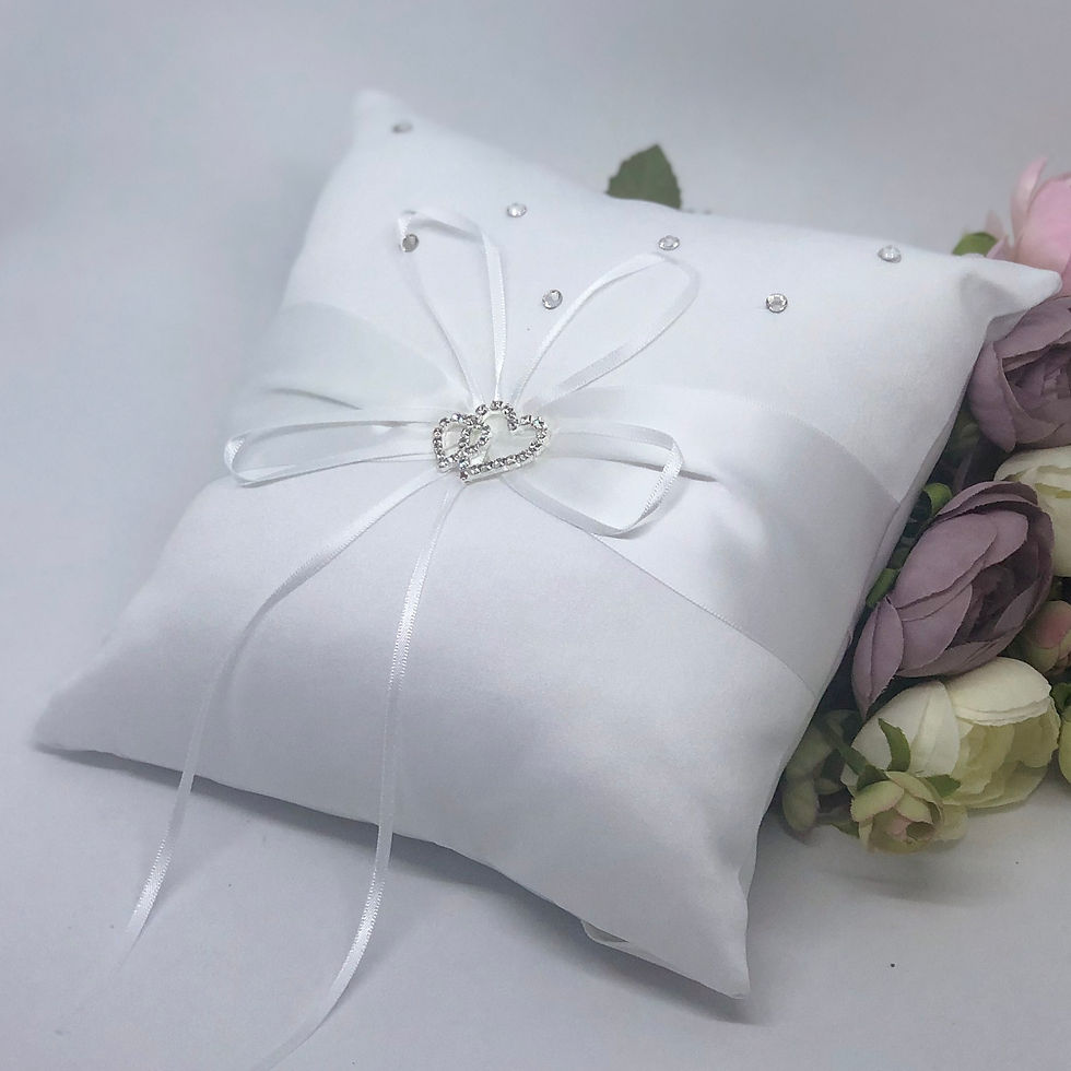 ANDREW - Ivory Satin Ring Pillow