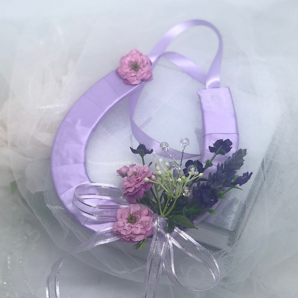 VIOLET - Light Purple Horseshoe Good Luck Charm