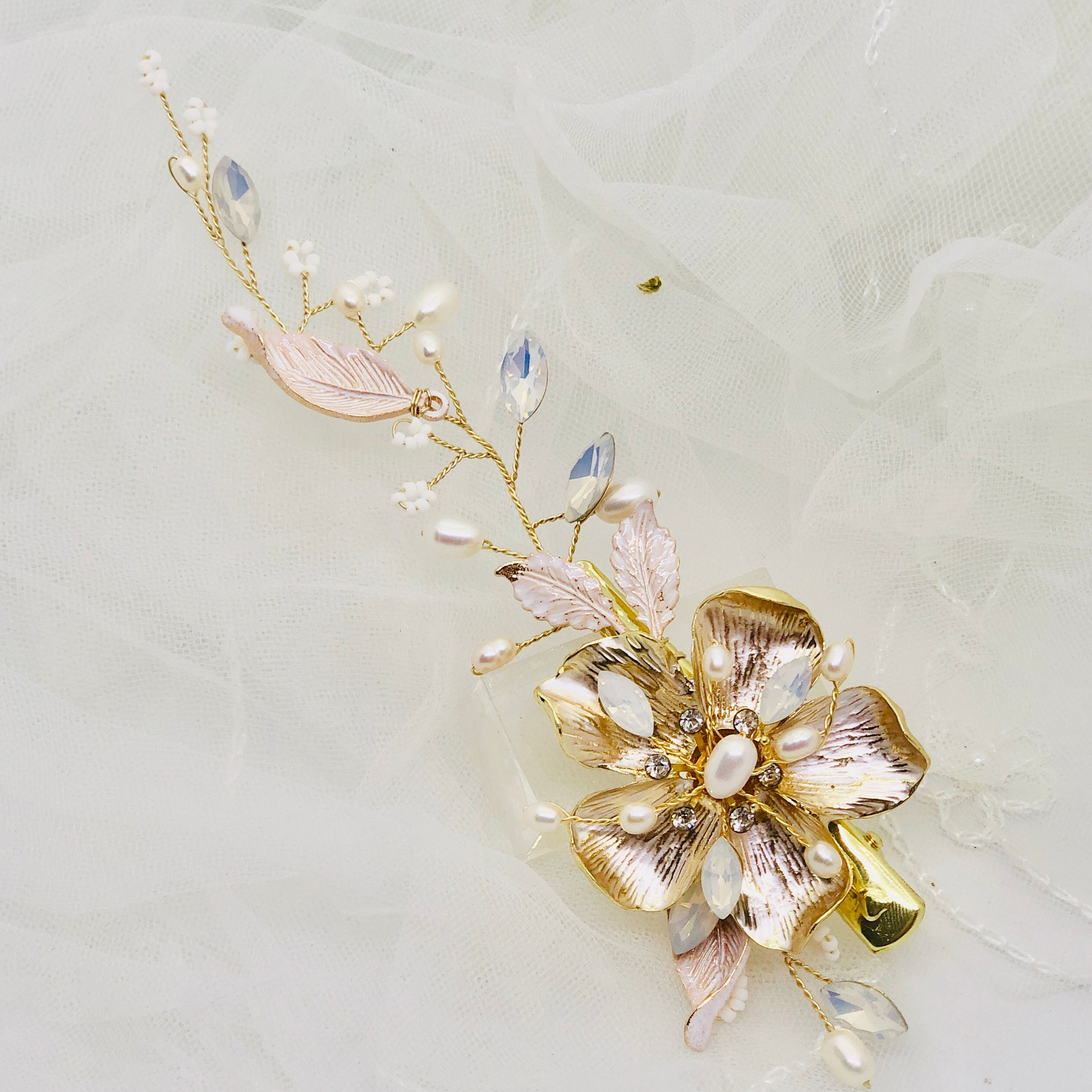 JACKIE - Gold Crystal Wedding Bridal Hair Comb