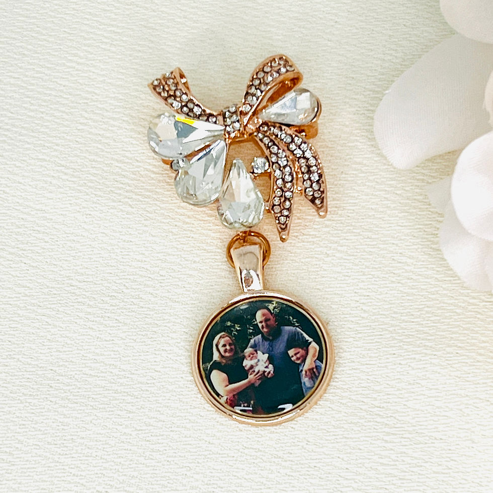 FELECIA ROSE GOLD BOW PIN - Memory Charm Pin