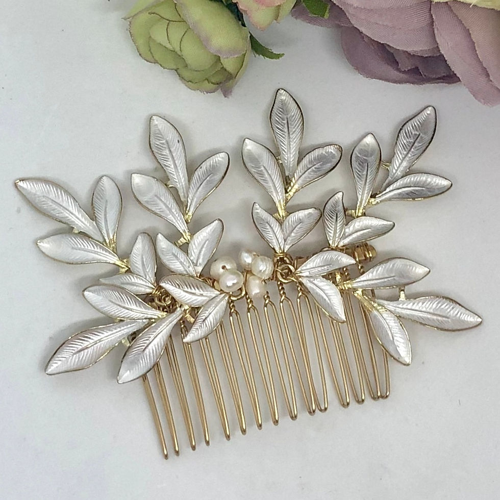LUNA - Gold Wedding Bridal Hair Comb