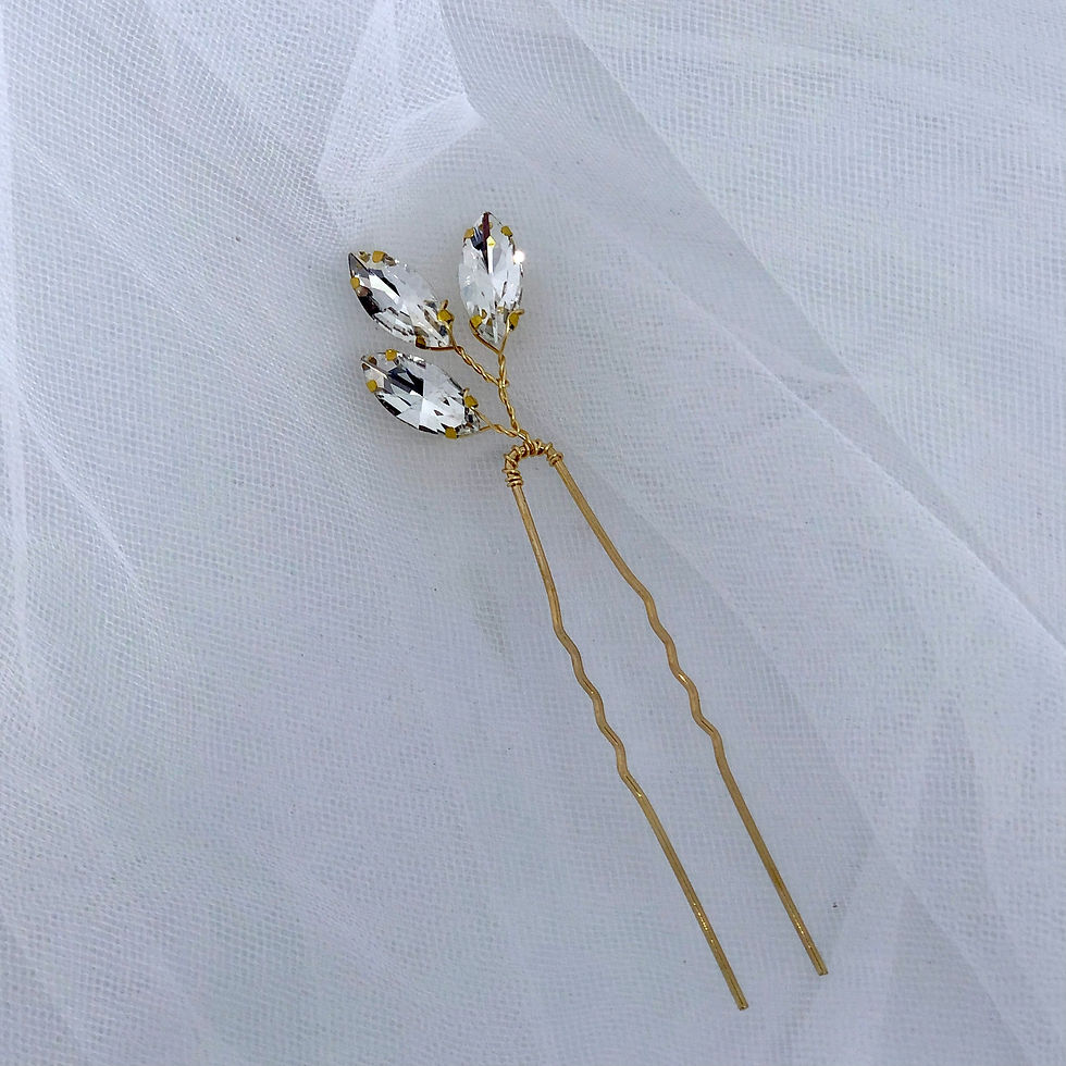 VANESSA - Gold Bling Wedding Bridal Hair Pins
