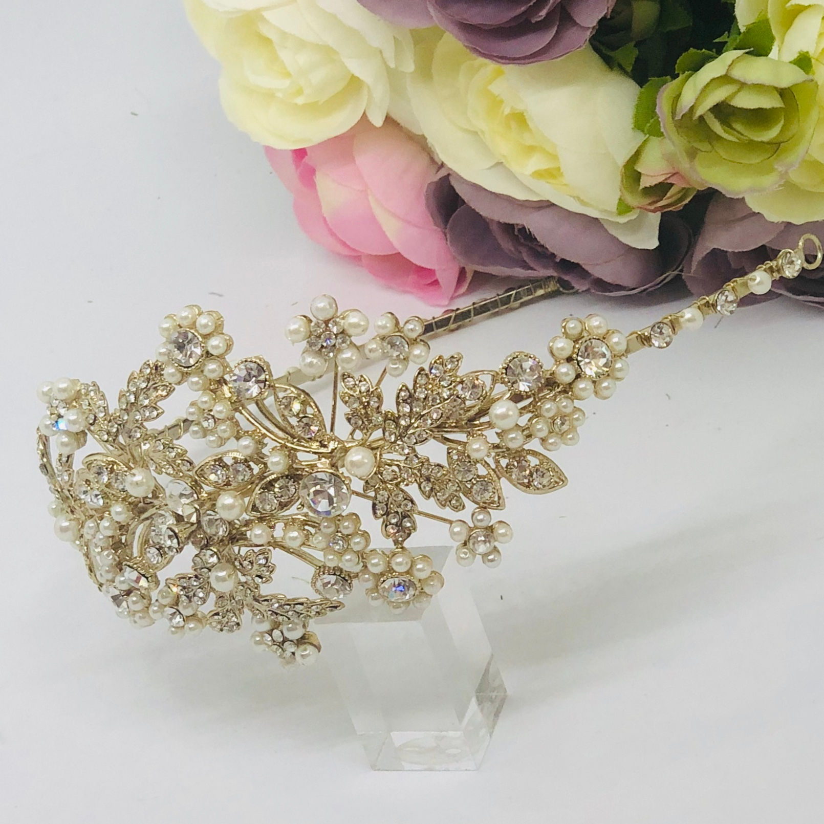 ROSALIE - Gold Wedding Bridal Headband